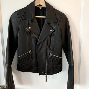 Zara real leather jacket